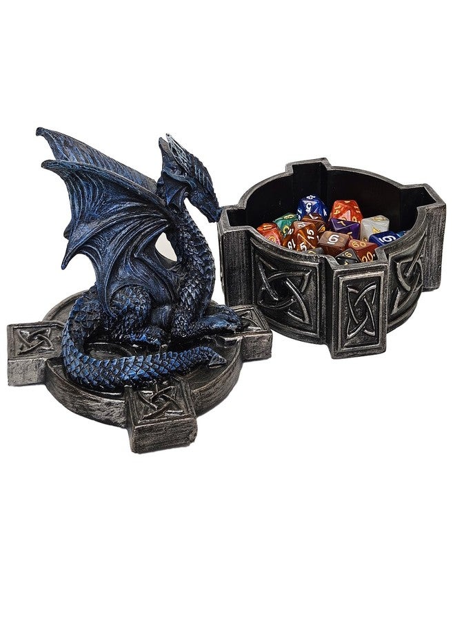 MONGPIENS Dragon Storage Box - Compact Holder for DND and RPG Accessories, Fantasy Dragon-Themed Case (Blue) - Image 5